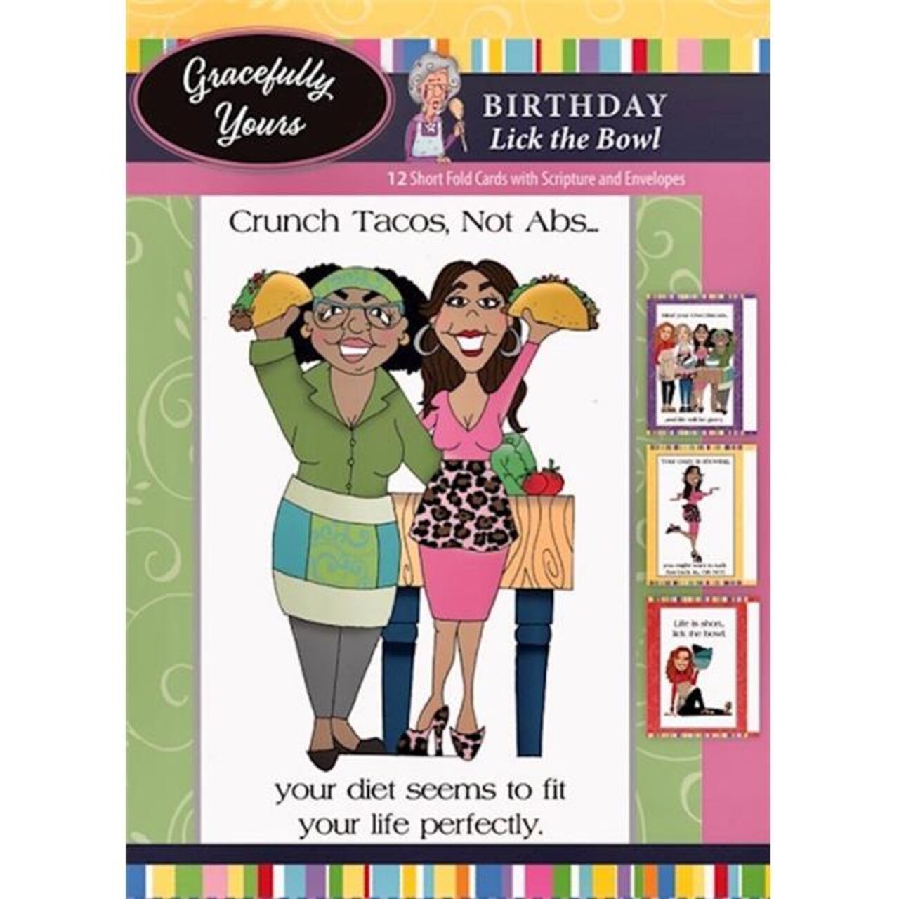 Artbeat of America 26444X Birthday featuring Church Kitchen Ladies Lick the Bowl No.175 Card - Pack of 12